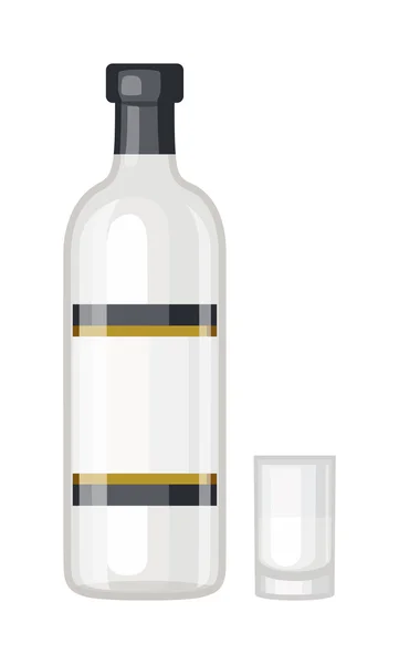 Wodkaflaschen-Vektor-Illustration. — Stockvektor