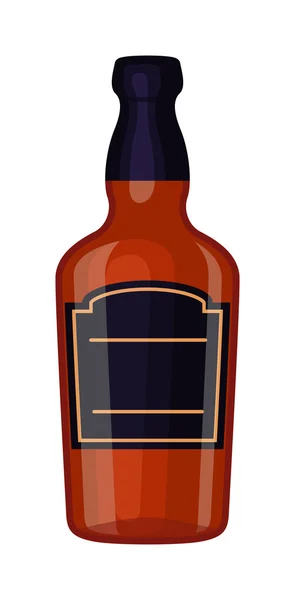 Whisky fles vectorillustratie. — Stockvector