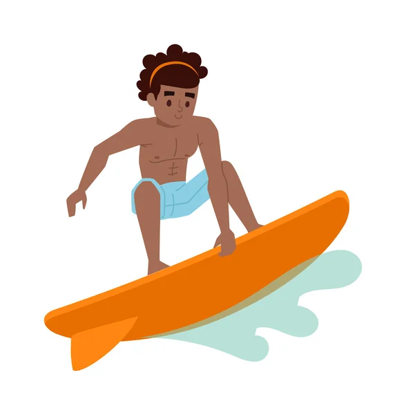 Surfing pojke vektor pojke. — Stock vektor