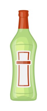 Martini bottle vector illustration.