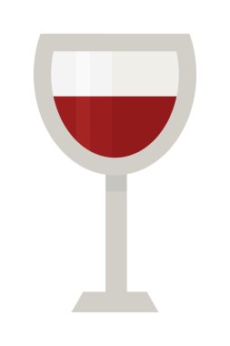 Bir bardak şarap vektörü illüstrasyonu.