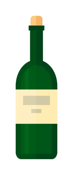 Fles wijn vector illustratie. — Stockvector