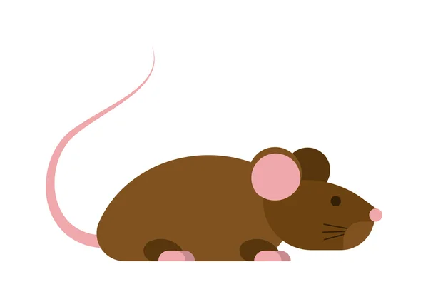 Ilustración vectorial aislado ratón . — Vector de stock