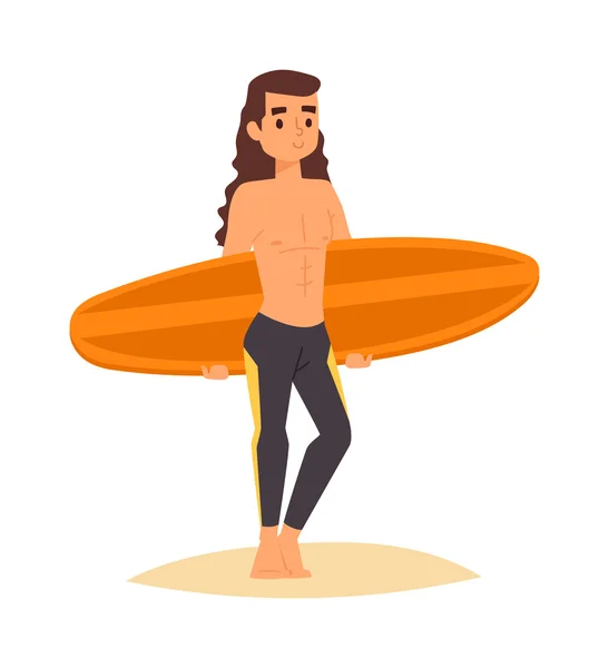 Surfing Boy Vector vistelse — Stock vektor