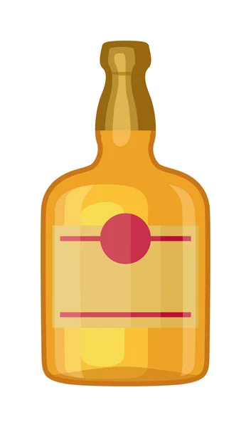 Whiskey bottle vektoros illusztráció. — Stock Vector