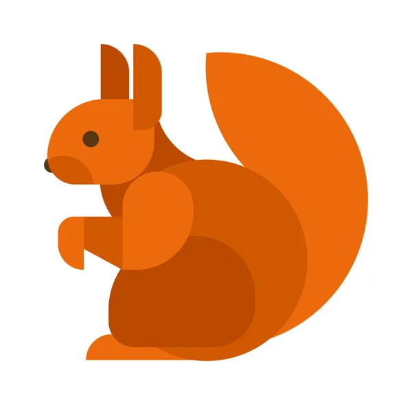 Eekhoorn geïsoleerd vector illustratie. — Stockvector
