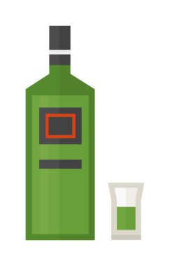 ROM şişesi vektör çizim.
