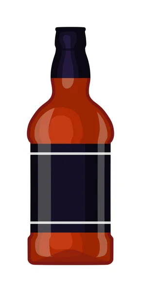 Whiskey botella vector ilustración . — Archivo Imágenes Vectoriales