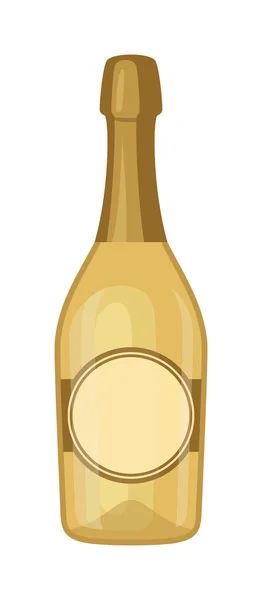 Ilustração vetorial de garrafa de champanhe . —  Vetores de Stock