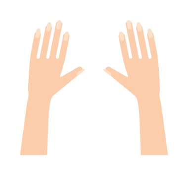 İnsan eli vektör illüstrasyonu.