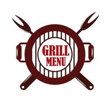 Barbekü vektör çizim set