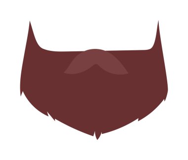 Vektör bıyık siluet izole