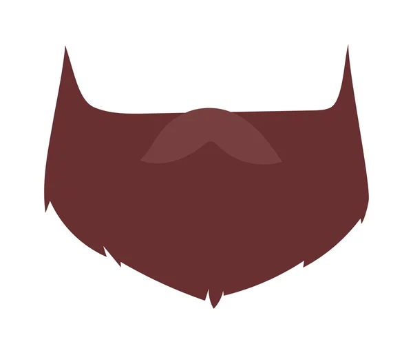 Silueta de bigote vectorial aislada — Vector de stock