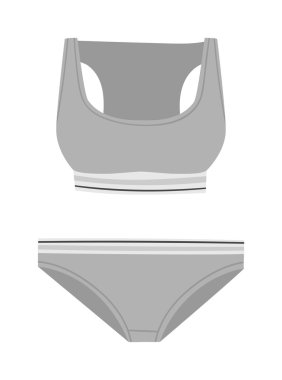 İç çamaşırı siluet vektör set izole.