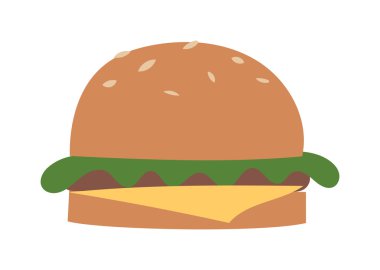 Burger vektör illüstrasyonu.
