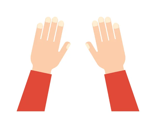 Illustrazione vettoriale mani umane. — Vettoriale Stock