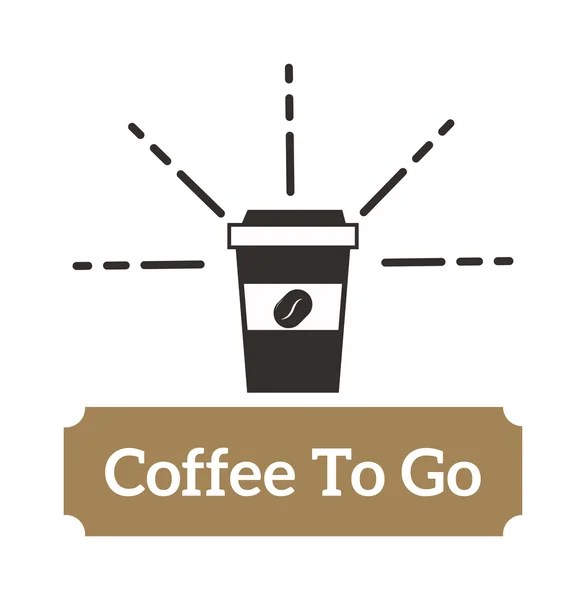 Café sinal café símbolo emblema vetor . — Vetor de Stock