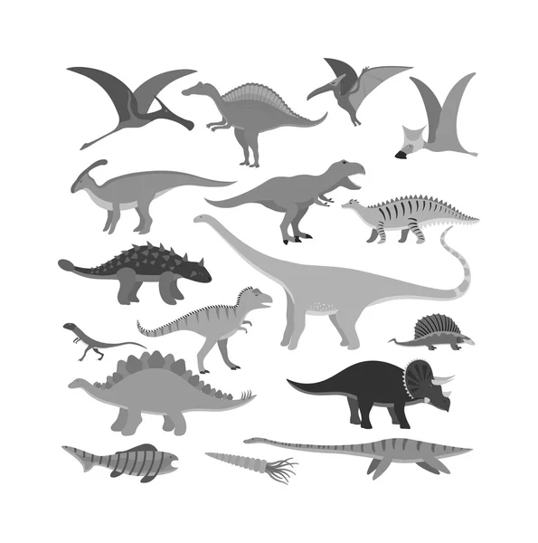 Dibujos animados dinosaurio vector ilustración . — Vector de stock