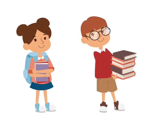 École enfant primaire personnage vecteur d'éducation . — Image vectorielle