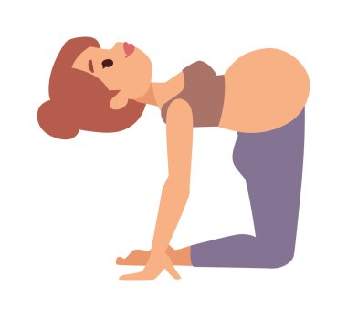 Hamile kadın karakter vektör spor