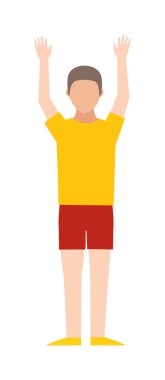 Adam ellerini vektör çizim.