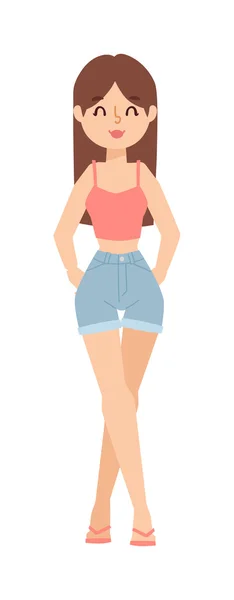 Muchacha de moda vector ilustración. — Archivo Imágenes Vectoriales