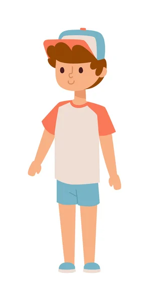 Boy stands vector illustration. — Stock Vector