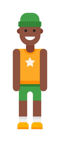 Afro americano niño vector ilustración . — Archivo Imágenes Vectoriales