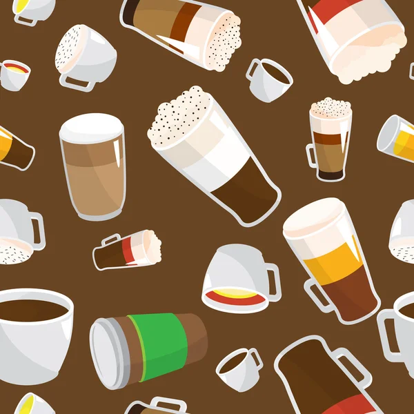 Café padrão vetor ilustração — Vetor de Stock