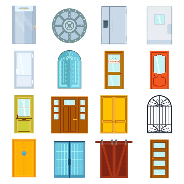 Puertas aisladas vector ilustración . — Archivo Imágenes Vectoriales