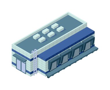 izometrik inşa vektör çizimi