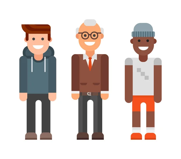 Moderne hipster jongen vector illustratie. — Stockvector