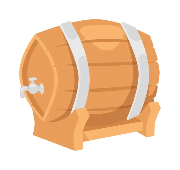 Biervat vectorillustratie. — Stockvector