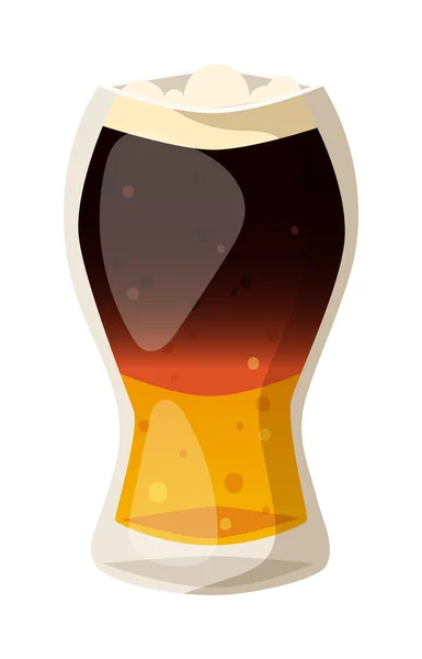 Pivní pohár sklo vektorové ilustrace. — Stockový vektor