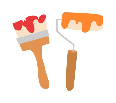 Boya fırçaları vektör izole