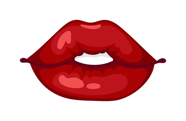 Weibliche Lippen isolierte Vektorillustration. — Stockvektor