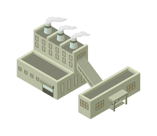 Isometrische afbeelding van de vector van het gebouw — Stockvector
