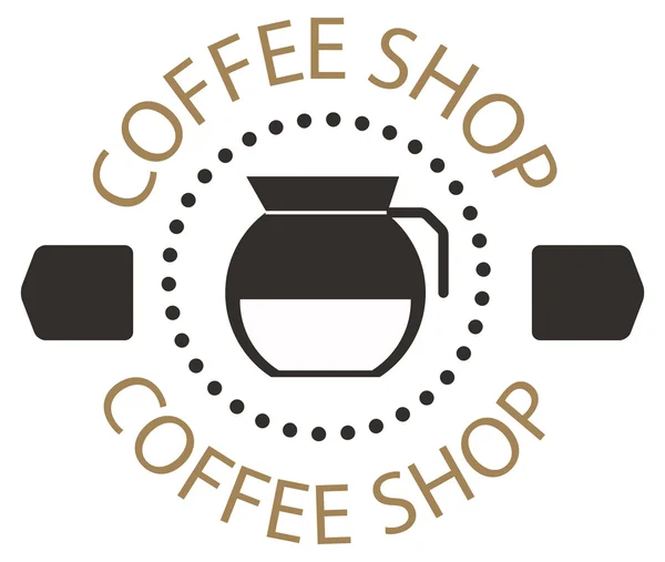 Caffetteria segno caffè simbolo distintivo vettore . — Vettoriale Stock
