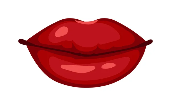 Female lips isolated vector illustration. — Stock Vector