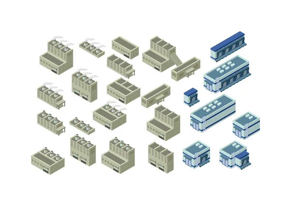 Ilustración vectorial edificio isométrico — Vector de stock