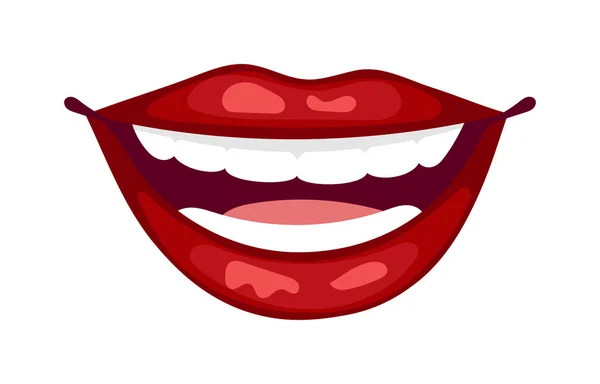 女性の唇の分離 — ストックベクタ
