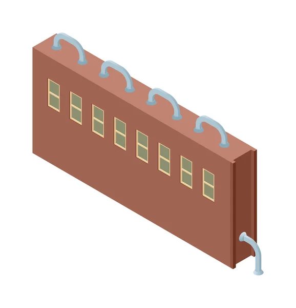 Isometrische afbeelding van de vector van het gebouw — Stockvector