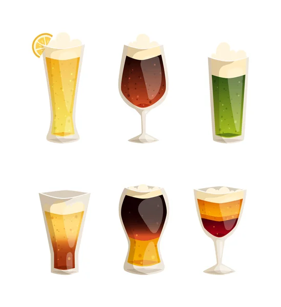 Set di icone vettoriali della birra . — Vettoriale Stock