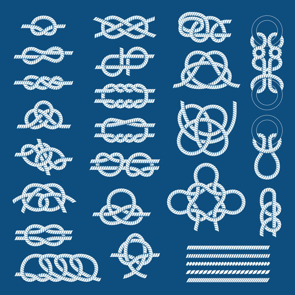 Knots sea vector set