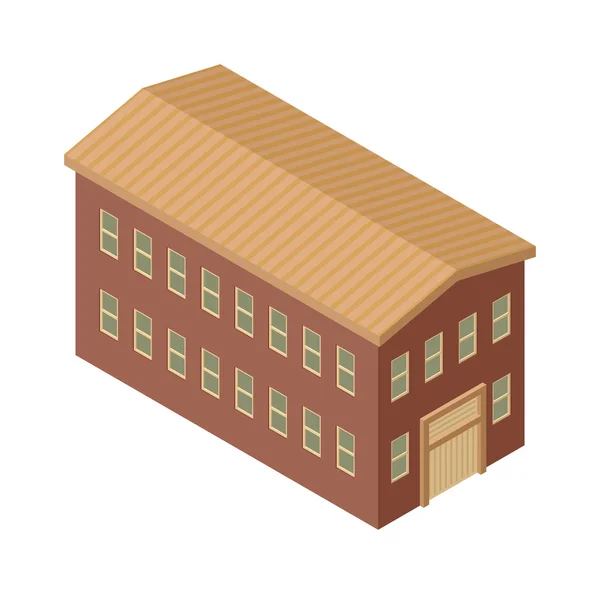 Ilustración vectorial edificio isométrico — Vector de stock