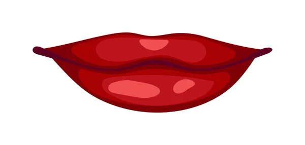 女性の唇の分離 — ストックベクタ