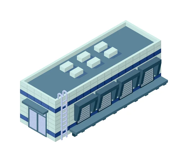 Isometrische afbeelding van de vector van het gebouw — Stockvector