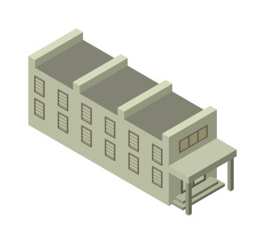 izometrik inşa vektör çizimi