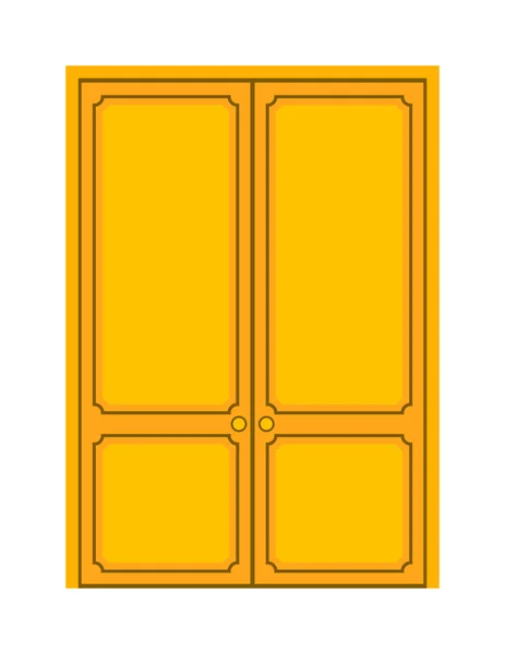 Puerta aislada vector ilustración . — Vector de stock