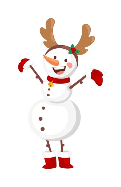 Snowman stripfiguur — Stockvector